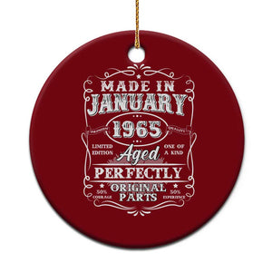 Retro Classic Made In January 1965 Ceramic Ornament Aged Perfectly Original Parts Vintage Birthday Men TS02 1pc Red Print Your Wear