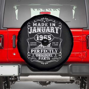 Retro Classic Made In January 1965 Spare Tire Cover Aged Perfectly Original Parts Vintage Birthday Men TS02 Black Print Your Wear