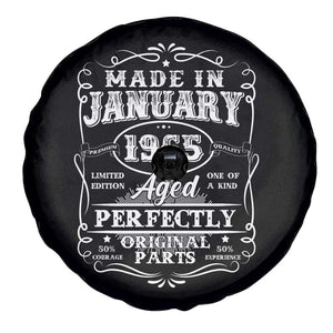 Retro Classic Made In January 1965 Spare Tire Cover Aged Perfectly Original Parts Vintage Birthday Men TS02 Print Your Wear