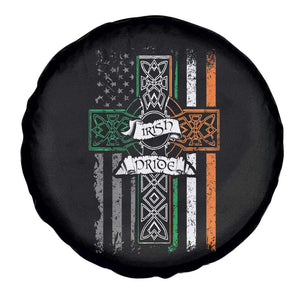 Irish Pride Spare Tire Cover American Flag Celtic Cross St Patricks Day TS02 Print Your Wear