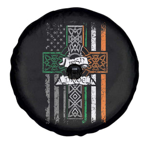 Irish Pride Spare Tire Cover American Flag Celtic Cross St Patricks Day TS02 Print Your Wear