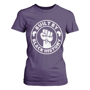 Built By Black History T Shirt For Women African American Pride TS02 Purple Print Your Wear