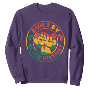 Black History Month Sweatshirt Built By Black History Afro Melanin TS02 Purple Printyourwear