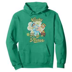 Funny Nurse St. Patricks Day Hoodie Lucky To Be A Nurse Strong Scrub Life TS02 Irish Green Printyourwear