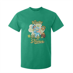 Funny Nurse St Patricks Day T Shirt For Kid Lucky To Be A Nurse Strong Scrub Life TS02 Irish Green Print Your Wear