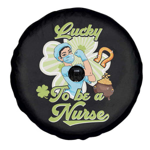 Funny Nurse St Patricks Day Spare Tire Cover Lucky To Be A Nurse Strong Scrub Life TS02 Print Your Wear