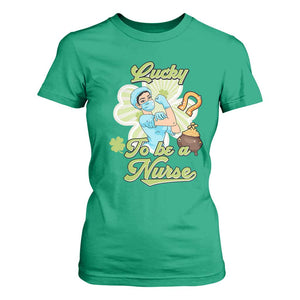 Funny Nurse St Patricks Day T Shirt For Women Lucky To Be A Nurse Strong Scrub Life TS02 Irish Green Print Your Wear
