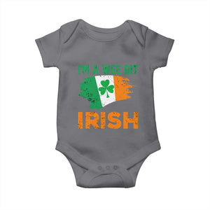 Funny St Patricks Day Baby Onesie I'm A Wee Bit Irish Leprechaun Shenanigan TS02 Charcoal Print Your Wear