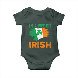 Funny St Patricks Day Baby Onesie I'm A Wee Bit Irish Leprechaun Shenanigan TS02 Print Your Wear