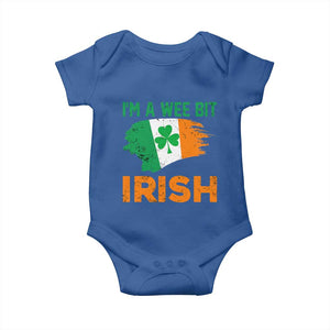 Funny St Patricks Day Baby Onesie I'm A Wee Bit Irish Leprechaun Shenanigan TS02 Royal Blue Print Your Wear