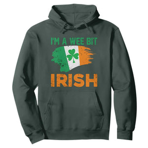 Funny St. Patricks Day Hoodie I'm A Wee Bit Irish Leprechaun Shenanigan TS02 Dark Forest Green Printyourwear