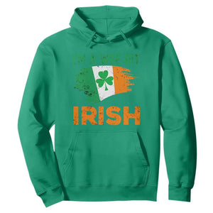 Funny St. Patricks Day Hoodie I'm A Wee Bit Irish Leprechaun Shenanigan TS02 Irish Green Printyourwear