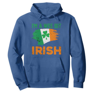Funny St. Patricks Day Hoodie I'm A Wee Bit Irish Leprechaun Shenanigan TS02 Royal Blue Printyourwear