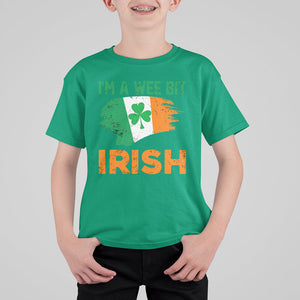 Funny St. Patricks Day T Shirt For Kid I'm A Wee Bit Irish Leprechaun Shenanigan TS02 Irish Green Printyourwear
