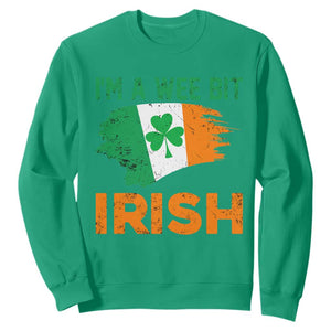 Funny St. Patricks Day Sweatshirt I'm A Wee Bit Irish Leprechaun Shenanigan TS02 Irish Green Printyourwear