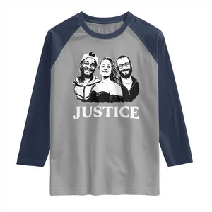 Justice for Porter Pretti Good Memorial Raglan Shirt Rest in Power Tribute Minnesota Protest TS02 Sport Gray Navy Print Your Wear