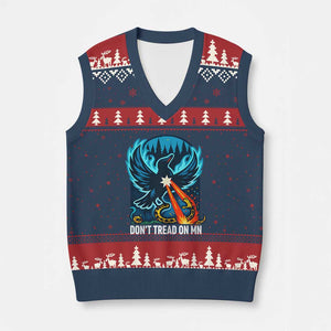 Don’t Tread on MN Minnesota V-Neck Knit Sweater Vest Rebel Loon Ice Out Resistance TS02 Navy Red Print Your Wear