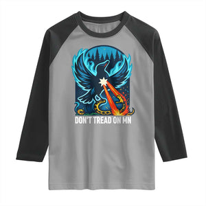 Don’t Tread on MN Minnesota Raglan Shirt Rebel Loon Ice Out Resistance TS02 Sport Gray Black Print Your Wear