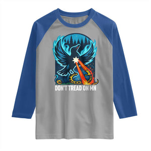 Don’t Tread on MN Minnesota Raglan Shirt Rebel Loon Ice Out Resistance TS02 Sport Gray Royal Print Your Wear