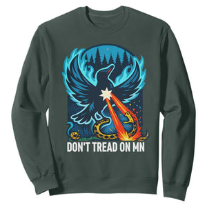 Don’t Tread on MN Minnesota Sweatshirt Rebel Loon Ice Out Resistance TS02 Dark Forest Green Print Your Wear