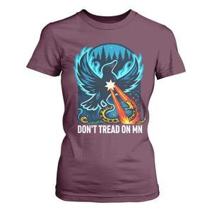 Don’t Tread on MN Minnesota T Shirt For Women Rebel Loon Ice Out Resistance TS02 Maroon Print Your Wear