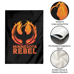 Minnesota Rebel Loon Garden Flag Rising From Fire Political Resistance TS02 Print Your Wear