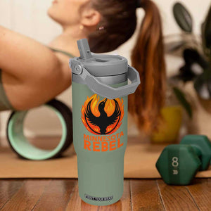Minnesota Rebel Loon Flip Straw Tumbler Rising From Fire Political Resistance TS02 One Size: 30 oz Moss Green Print Your Wear