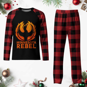Minnesota Rebel Loon Plaid Pajama Set Rising From Fire Political Resistance TS02 Buffalo Plaid Print Your Wear