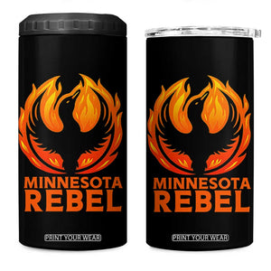 Minnesota Rebel Loon 4 in 1 Can Cooler Tumbler Rising From Fire Political Resistance TS02 One Size: 16 oz Black Print Your Wear