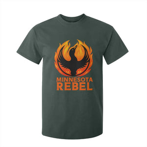 Minnesota Rebel Loon T Shirt For Kid Rising From Fire Political Resistance TS02 Dark Forest Green Print Your Wear