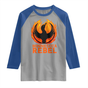 Minnesota Rebel Loon Raglan Shirt Rising From Fire Political Resistance TS02 Sport Gray Royal Print Your Wear