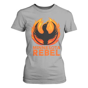 Minnesota Rebel Loon T Shirt For Women Rising From Fire Political Resistance TS02 Sport Gray Print Your Wear