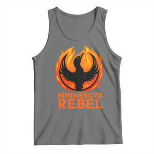 Minnesota Rebel Loon Tank Top Rising From Fire Political Resistance TS02 Black Heather Print Your Wear