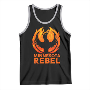 Minnesota Rebel Loon Tank Top Rising From Fire Political Resistance TS02 Black Athletic Heather Print Your Wear