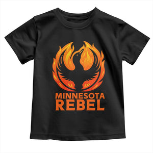 Minnesota Rebel Loon Toddler T Shirt Rising From Fire Political Resistance TS02 Black Print Your Wear