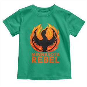 Minnesota Rebel Loon Toddler T Shirt Rising From Fire Political Resistance TS02 Irish Green Print Your Wear