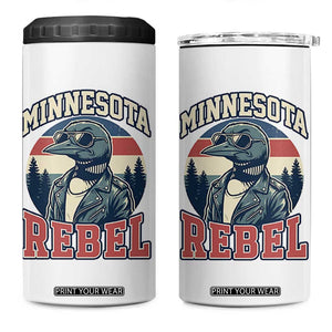 Minnesota Rebel Grumpy Loon 4 in 1 Can Cooler Tumbler Retro Vintage Politcal Resistance TS02 One Size: 16 oz White Print Your Wear
