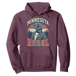 Minnesota Rebel Grumpy Loon Hoodie Retro Vintage Politcal Resistance TS02 Maroon Print Your Wear