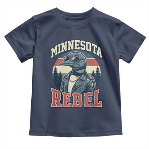 Minnesota Rebel Grumpy Loon Toddler T Shirt Retro Vintage Politcal Resistance TS02 Navy Print Your Wear