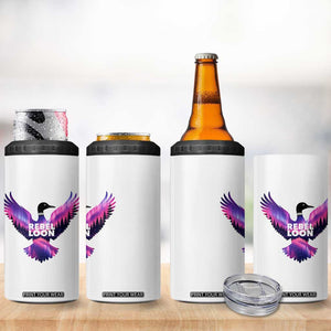 Rebel Loon Aurora Northern Lights 4 in 1 Can Cooler Tumbler Minnesota Night Sky Politcal Resistance TS02 Print Your Wear