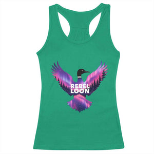 Rebel Loon Aurora Northern Lights Racerback Tank Top Minnesota Night Sky Politcal Resistance TS02 Irish Green Print Your Wear