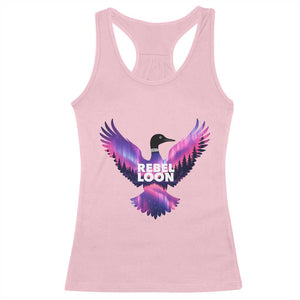 Rebel Loon Aurora Northern Lights Racerback Tank Top Minnesota Night Sky Politcal Resistance TS02 Light Pink Print Your Wear