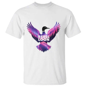 Rebel Loon Aurora Northern Lights T Shirt Minnesota Night Sky Politcal Resistance TS02 White Print Your Wear