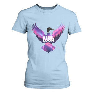 Rebel Loon Aurora Northern Lights T Shirt For Women Minnesota Night Sky Politcal Resistance TS02 Light Blue Print Your Wear