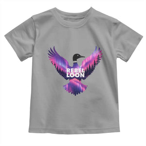Rebel Loon Aurora Northern Lights Toddler T Shirt Minnesota Night Sky Politcal Resistance TS02 Sport Gray Print Your Wear