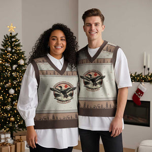 Minnesota Rebel Alliance Loon V-Neck Knit Sweater Vest Abolish Ice Protest TS02 Mocha Mousse Print Your Wear