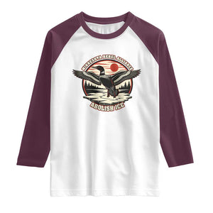 Minnesota Rebel Alliance Loon Raglan Shirt Abolish Ice Protest TS02 White Maroon Print Your Wear