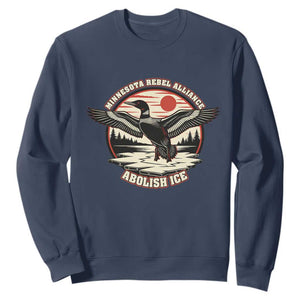 Minnesota Rebel Alliance Loon Sweatshirt Abolish Ice Protest TS02 Navy Print Your Wear