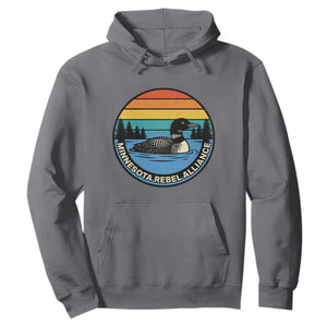 Minnesota Rebel Alliance Vintage Retro Sunset Loon Hoodie TS02 Charcoal Print Your Wear