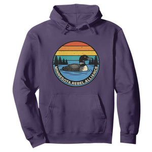 Minnesota Rebel Alliance Vintage Retro Sunset Loon Hoodie TS02 Purple Print Your Wear